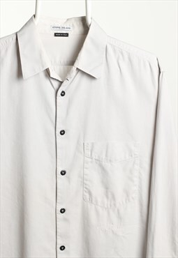 Vintage Stone Island Logo Long Sleeve Shirt Grey
