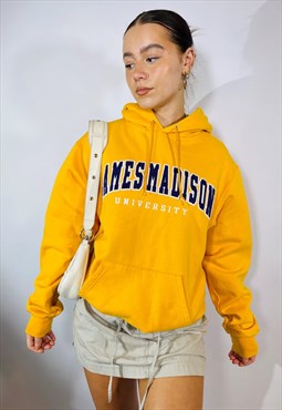 Vintage Size M Champion University Hoodie in Yellow 