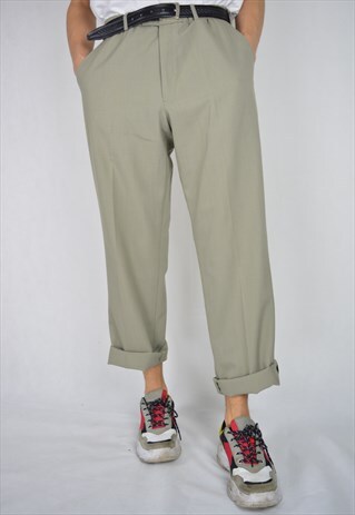 VINTAGE BROWN CLASSIC STRAIGHT TROUSERS