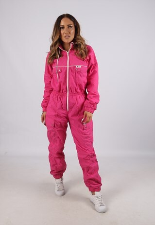 VINTAGE K-WAY FULL SKI SUIT SNOW SPORTS UK S 10 (CJCA)