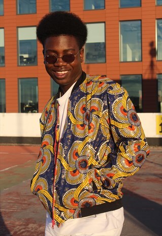 AFRICAN BOMBER JACKET- WAX BOMBER - FESTIVAL JACKET
