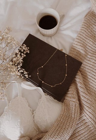 STAR NECKLACE GOLD PLATED WATERPROOF CELESTIAL JEWELLERY