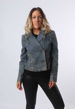 LEVIS DENIM JACKET FITTED UK 10 (FBXL)
