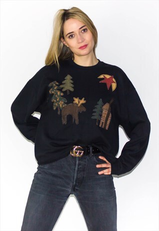 VINTAGE 90'S REINDEER SWEATSHIRT