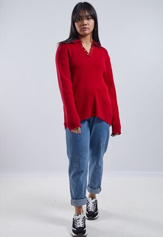 VINTAGE RALPH LAUREN LONG SLEEVE POLO JUMPER