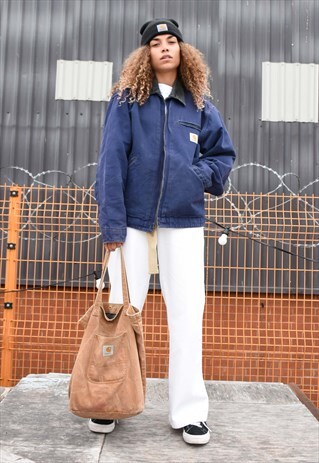 CLASSIC VINTAGE NAVY CARHARTT WORKWEAR JACKET