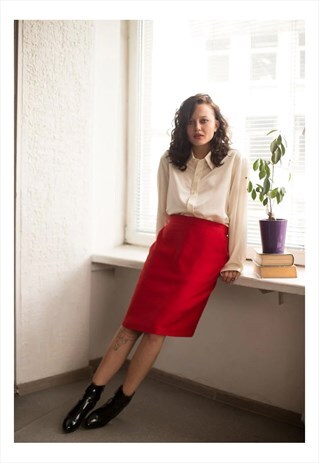 VINTAGE 90'S RED MINI SKIRT