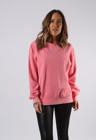VINTAGE SWEATSHIRT JUMPER OVERSIZED PLAIN UK 14 LARGE (O3A)