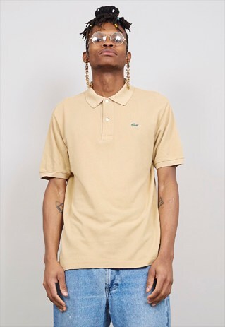 VINTAGE 90'S LACOSTE CAMEL POLO T-SHIRT