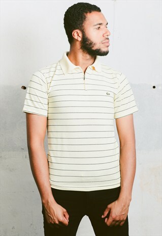VINTAGE LACOSTE STRIPED POLO SHIRT