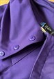 CLAUDE MONTANA PURPLE WOOL TROUSERS, HIGH WAISTED SUIT PANTS