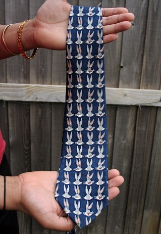 VINTAGE LOONEY TUNES BUGS BUNNY SILK TIE