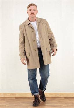 Vintage 90's Beige Overcoat 