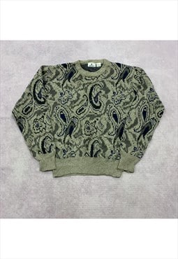 Vintage abstract knitted jumper Women's L