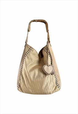 Christian Dior Bag Shoulder Bag Large Beige Romantique