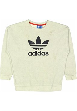 Adidas 90's Spellout Crewneck Sweatshirt Large Grey