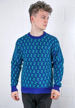 VINTAGE 90S PATTERN KNIT JUMPER