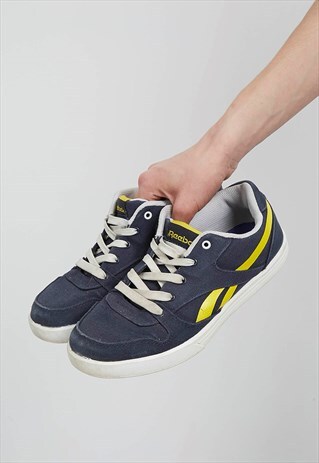 VINTAGE NAVY YELLOW REEBOK TRAINERS