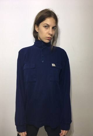 VINTAGE 80' AMAZING OVERSIZE UNISEX BLUE SHIRT