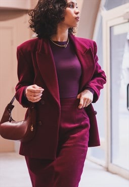 Wool skirt suit