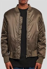 54 Floral Essential Heavyweight Bomber Jacket - Khaki Green