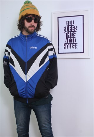 ADIDAS 90'S VINTAGE TRACK TOP , OVER SIZED , LARGE