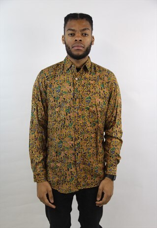 VINTAGE 90'S ABSTRACT PATTERNED SHIRT