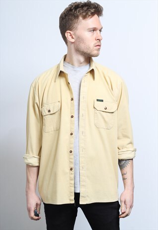 VINTAGE CORDUROY CORD SHIRT BEIGE