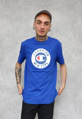 ROYAL BLUE NEW YORK CHAMPION T-SHIRT