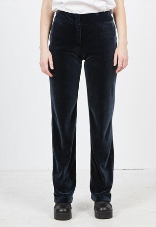 VINTAGE NAVY ARMANI VELVET TROUSERS BOTTOMS