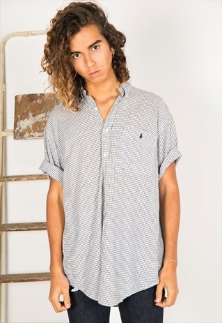 VINTAGE 80S POLO RALPH LAUREN SHIRT / R0536