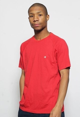 VINTAGE CHAMPION LOGO T-SHIRT RED