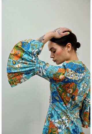 PSYCHEDELIC VINTAGE MAXI DRESS
