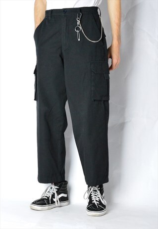 VINTAGE 90S BLACK CARGO PANTS