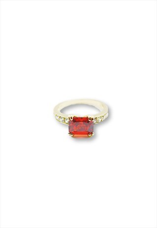 RED STONE RING