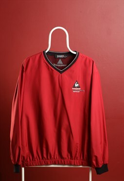 Vintage Le Coq Sportif Zipless Golf Shell Jacket Red