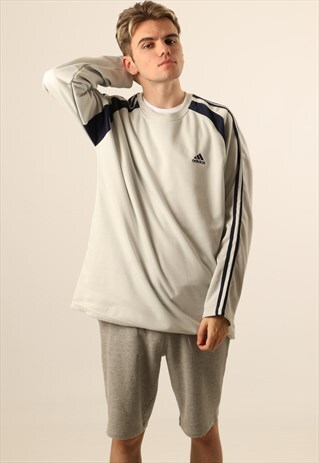 VINTAGE ADIDAS EMBROIDERED LOGO SWEATSHIRT