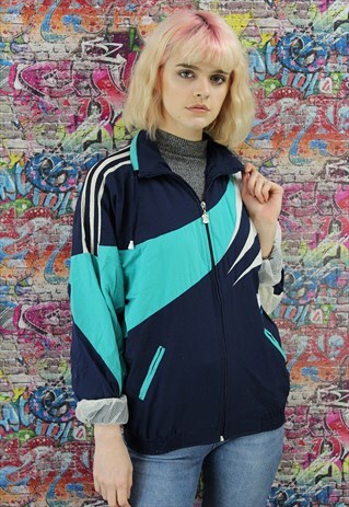 VINTAGE 90S SHELL JACKET / WINDBREAKER. UNISEX SPORTSWEAR.