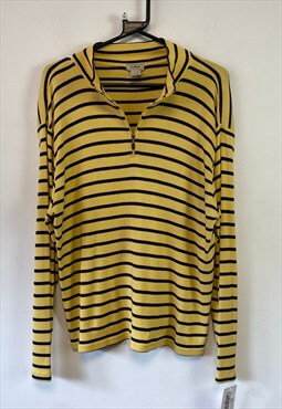 Black and Yellow L.L.Bean Knitwear Sweater Women's XL