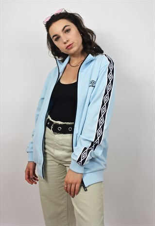 90'S BLUE RETRO SIDE TAPE TRACK JACKET