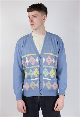 VINTAGE LACOSTE BABY BLUE CARDIGAN