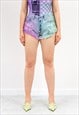 LEVI'S OMBRE SHORTS DENIM TIE DYE DISTRESSED FESTIVAL