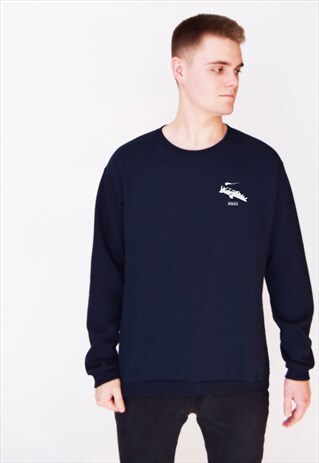 NAVY CROCODILE (WHITE) SWEATSHIRT