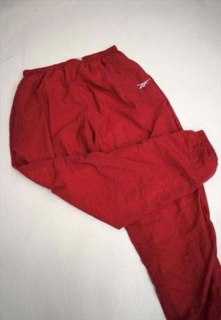 VINTAGE 90S REEBOK MAROON TRACK PANT JOGGERS