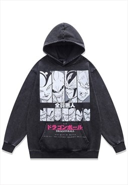 Dragon ball hoodie anime pullover Japan cartoon jumper grey
