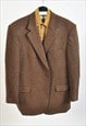 Vintage 90s tweed wool blazer jacket