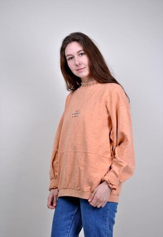 VINTAGE HIGH NECK NATIVE EMBROIDERY HIPPIE SWEATSHIRT