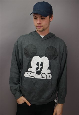 mickey mouse grey hoodie