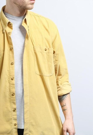VINTAGE CORDUROY CORD SHIRT YELLOW