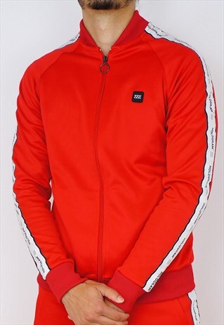 STRUCTURE RED TRACKSUIT JACKET